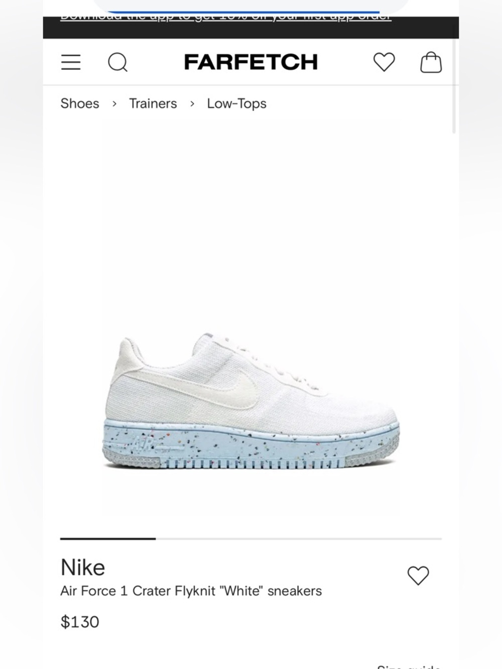 New Nike Air Force 1 Crater Flyknit sneakers by Nike